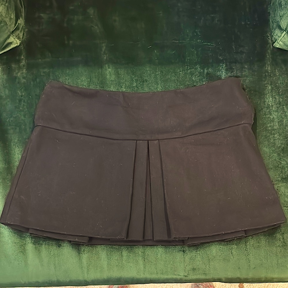 Miu Miu Black Wool Mini Skirt